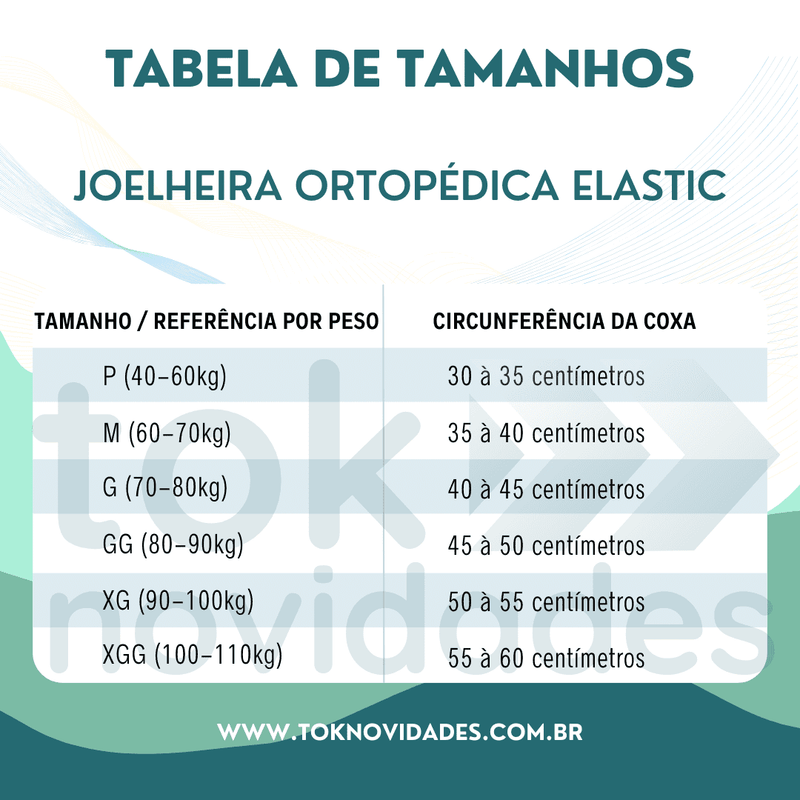 Joelheiras Ortopédica Elastic Proteção 1 par