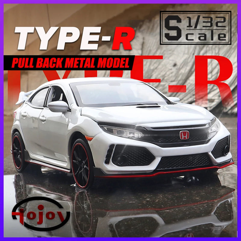 Brinquedo Civic Type-R Metalizado Presente Hobbies Coleção