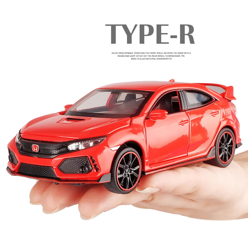 Brinquedo Civic Type-R Metalizado Presente Hobbies Coleção