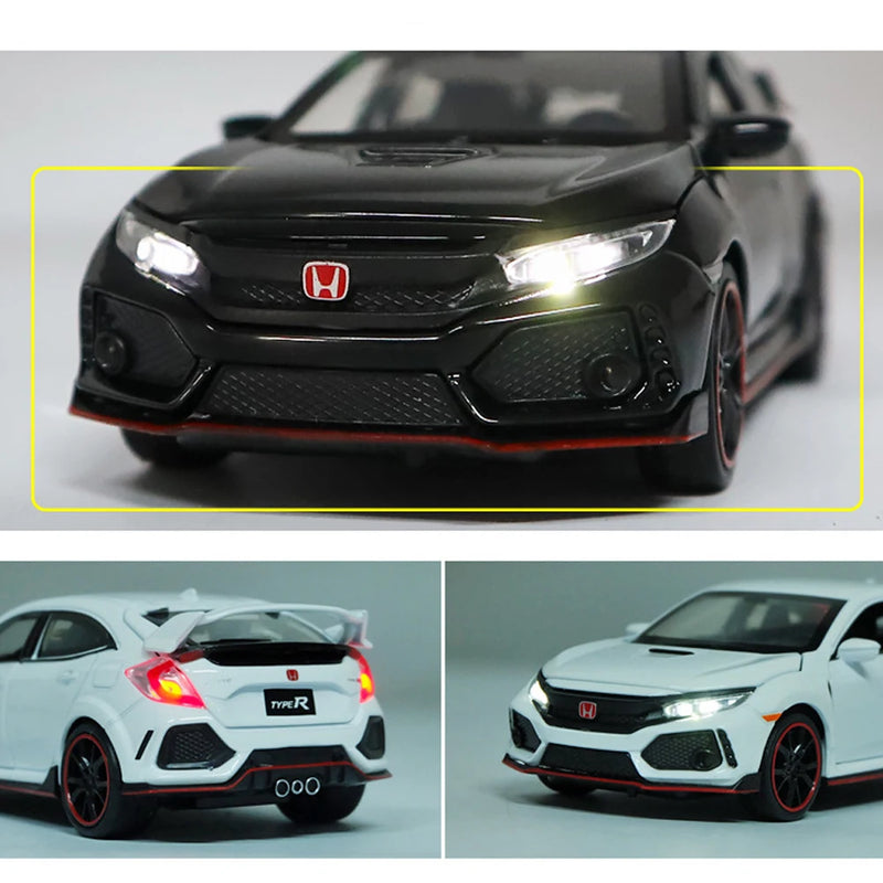 Brinquedo Civic Type-R Metalizado Presente Hobbies Coleção