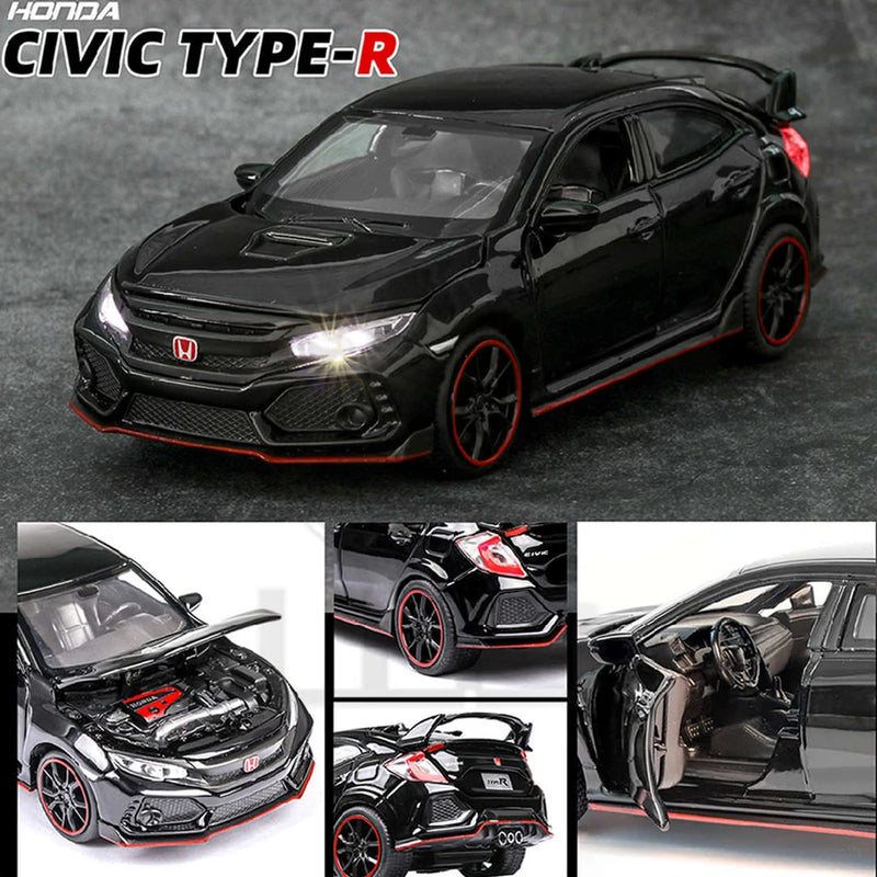 Brinquedo Civic Type-R Metalizado Presente Hobbies Coleção